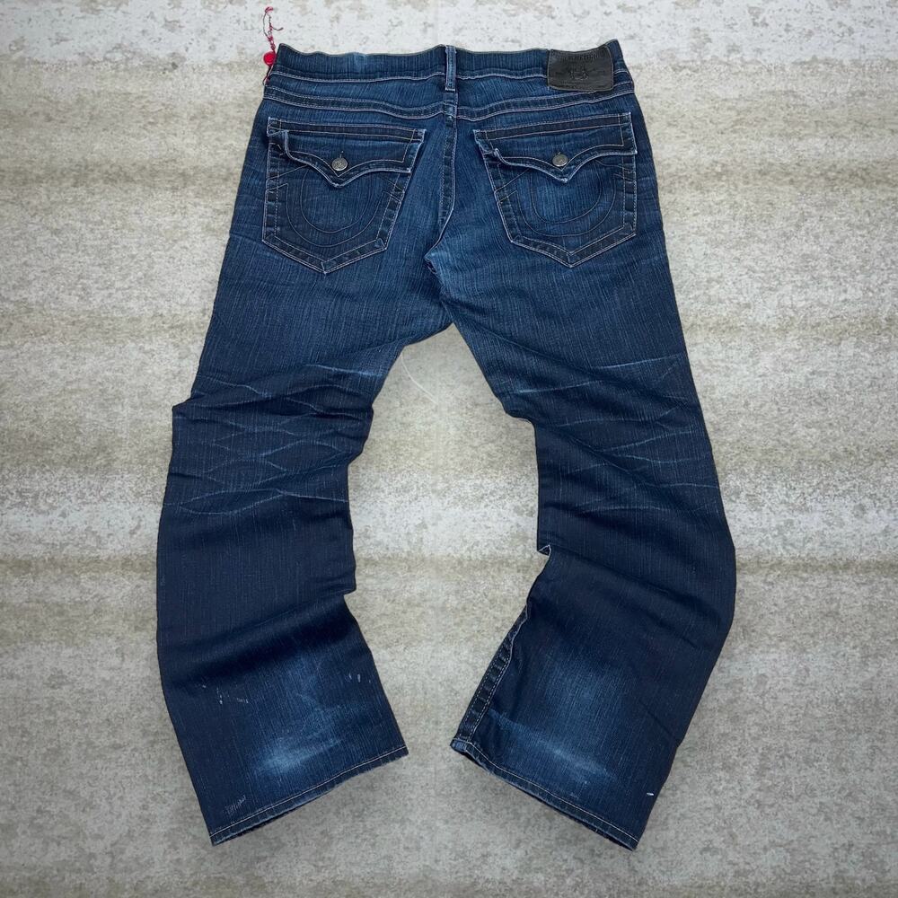 Vintage Y2K True Religion Skater Jeans 36x34 Ricky Fit Dark Wash Made in USA